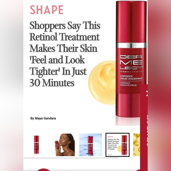 DERMELECT Confidence Injection Crease Concentrate w/ Retinol 1oz Authenic - Picture 2 of 4